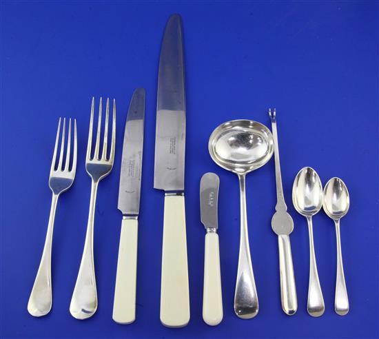 Edwardian canteen of cutlery.